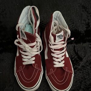 Vans Burgundy High-Top Sneakers